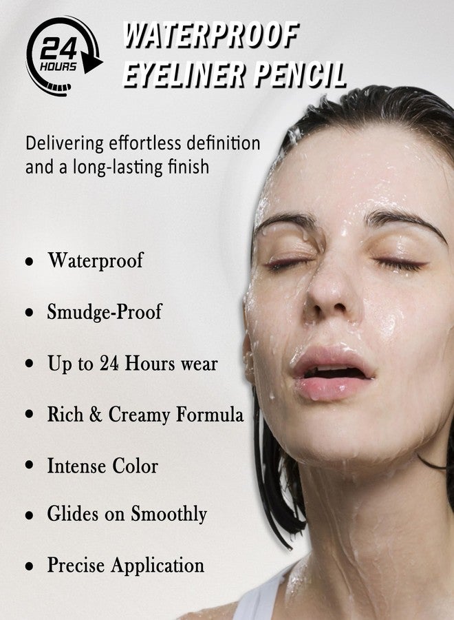 Lestpola Nude Waterline Eyeliner Pencil, Cream Gel Eyeliner Waterline Waterproof Smudge-Proof Long-Wearing, Intense Color, Retractable Eye Liner Brightener Pen, Smooth Eye Makeup for women, Built-in Sharpener - Image 4